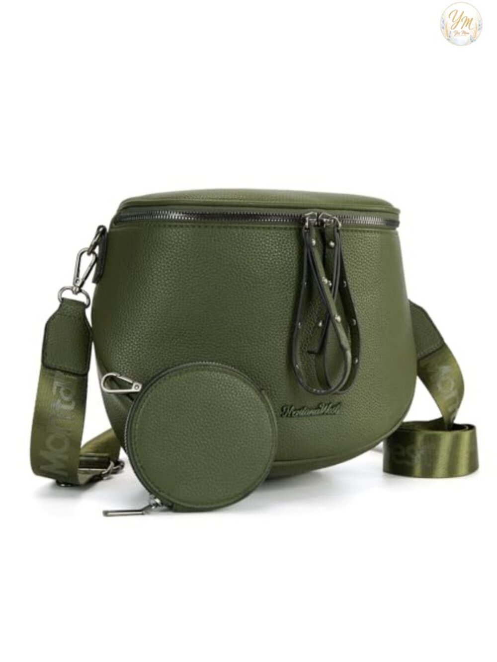 Vegan Leather Crossbody Sling Bum Bag with Coin Purse Hands-Free